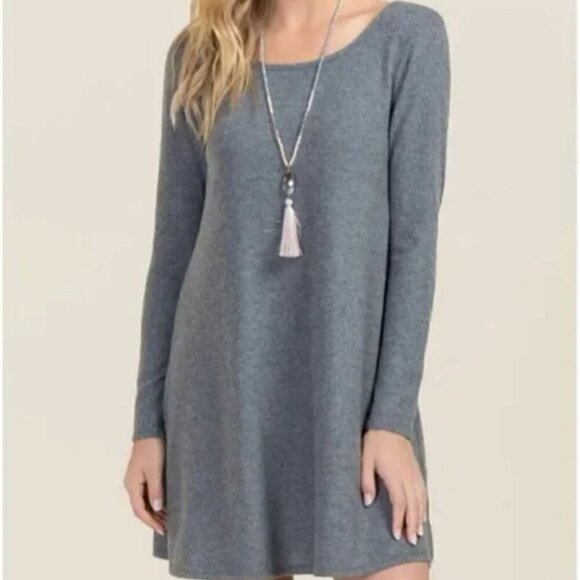 Alya Gray Dress with cross back size small - Picture 2 of 8